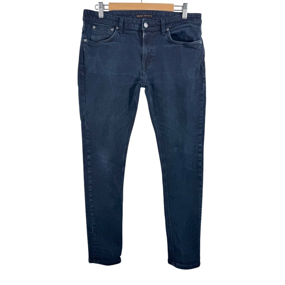 Nudie Jeans Skinny Lin black black slim Y2K‎ 90s sz 33x28